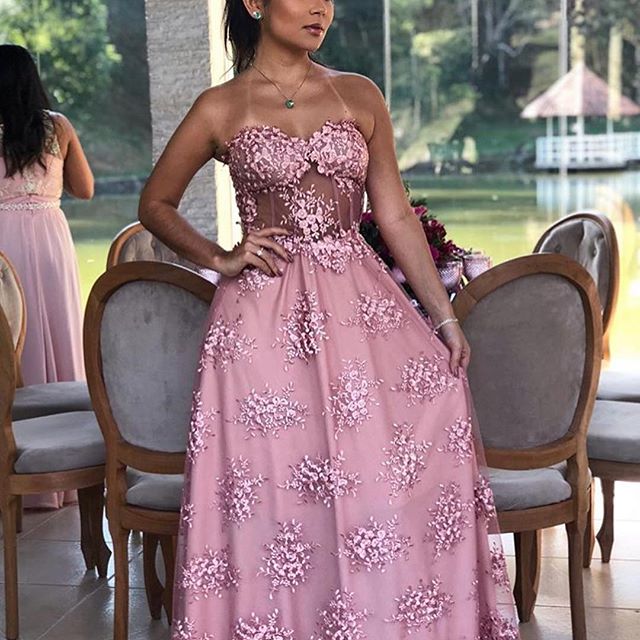 Vestido Rosa para Madrinhas