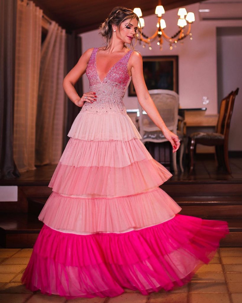 Vestido de festa Thassia Naves.