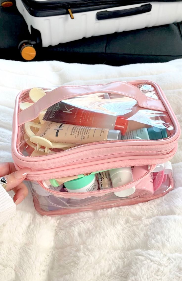that girl skincare bag going on vacation